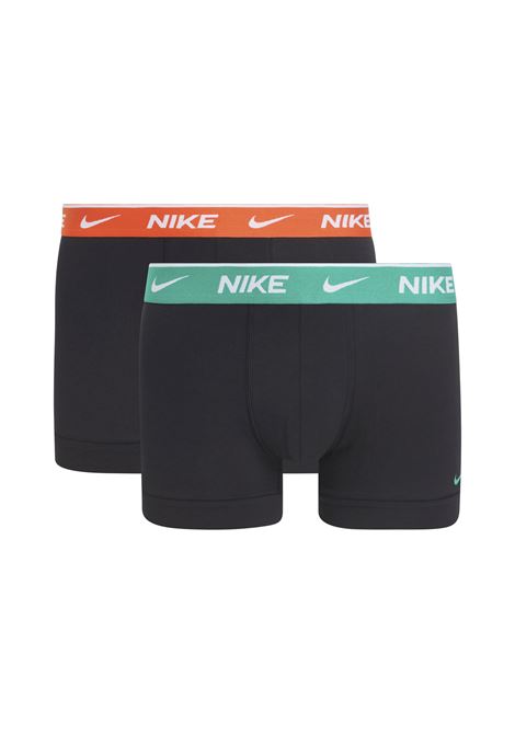 Boxer Nike Underwear Eday Cotton Stretch 2 Pack Nero Verde Arancio Uomo NIKE UNDERWEAR | Intimo | KE1085-MSK